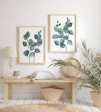 Eucalyptus Wall Art Print, Botanical print set of 3, Green Leaf Wall Art, Eucalyptus leaf Print, 3 Botanical Art Prints