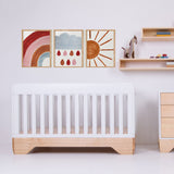 Nursery Cloud Print, Colourful Sun Nursery Wall Decor